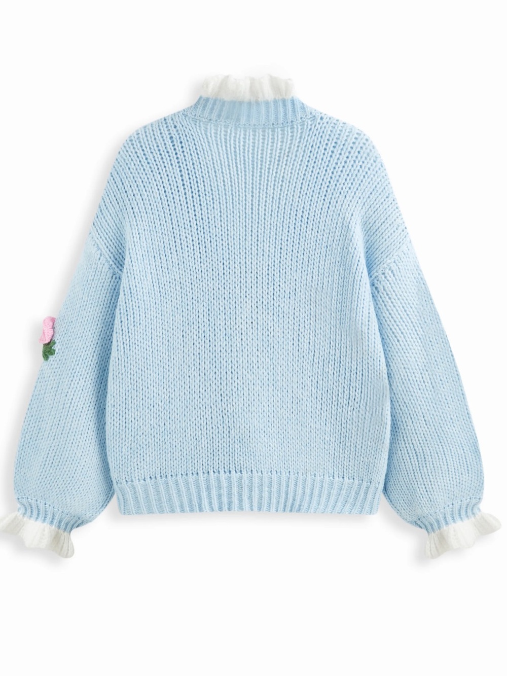 NWT - Cider Cardigan w Crocheted Accents, Frilled Edges & Tie Front - Picture 3 of 12